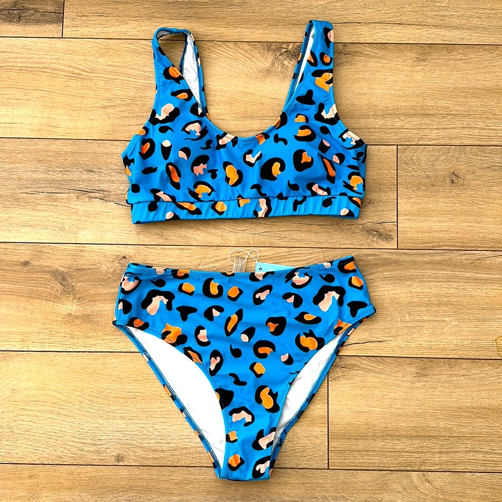 NWT Blue Leopard Cupshe Bikini